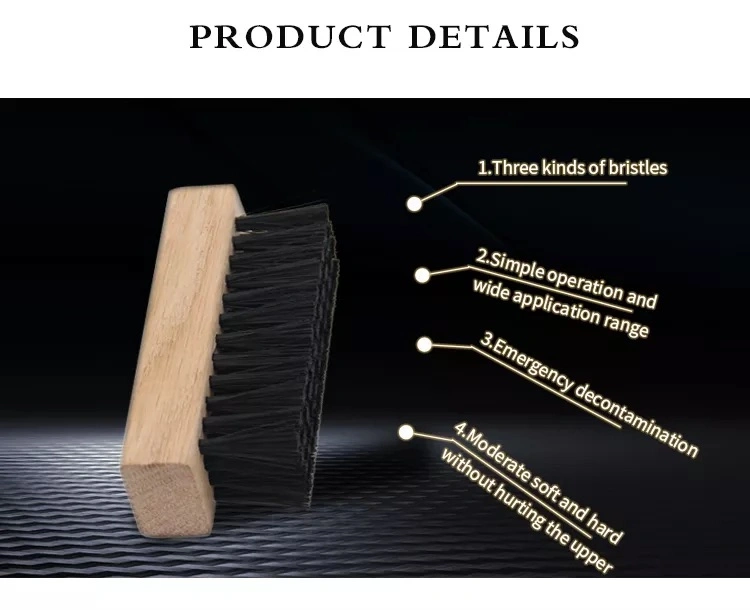 Factory Wholesale Plastic Hair Pig Hair Wooden Sneaker Shoe Cleaning Brush